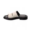 Salvatore Ferragamo Ferragamo Canvas   Leather Slide White