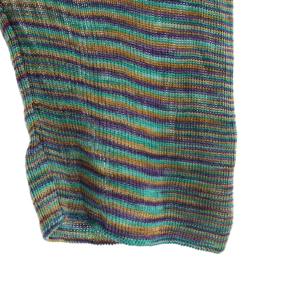 Missoni Сделано в Италии Узор с каймой Длинный рукав Высокая горловина Прозрачный вырез Женский Подержанный