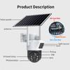 V380 Dual Lens Wifi 4G Sim Camera Solar Panel Outdoor Low Powered Cam Color Night Vision PIR Alarm Two Way Audio Solar CCTV IP Camera