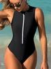 2025 однотонный купальник без рукавов женский сексуальный пуш-ап цельный купальник монокини женский бразильский пляжный купальный костюм
