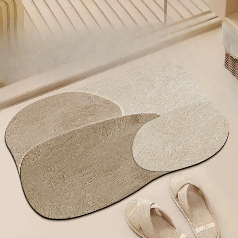 Diatom Mud Bathroom Absorbent Floor Mat Bathroom Door Toilet Shower Foot Mat Quick-drying and Non-slip Entry Door Mat