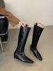 Осень-зима 2025 новые ботфорты тонкие сапоги новые внутренние высокие сапоги ранняя осень женские сапоги тонкие сапоги