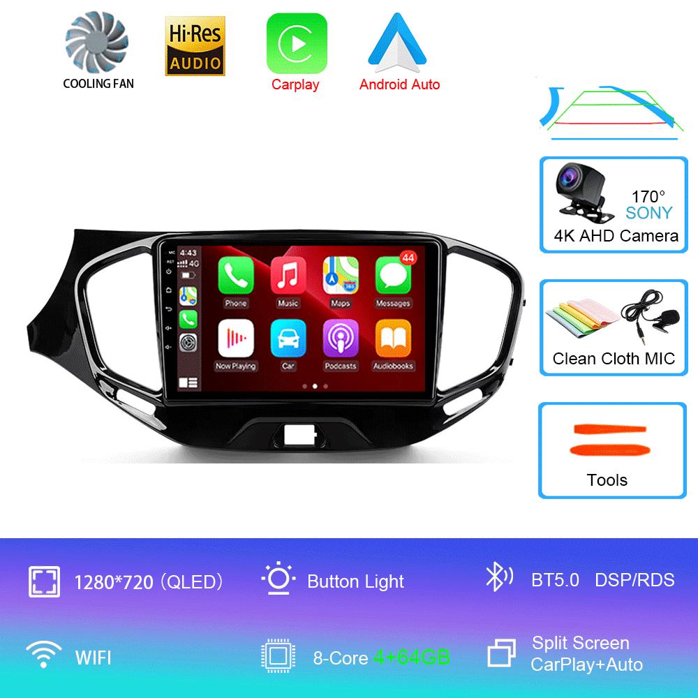 Android 14 для LADA Vesta Cross Sport 2015 2022 Автомобильный радиоприемник Мультимедиа Видеоплеер Навигация стерео Нет 2din 2 din