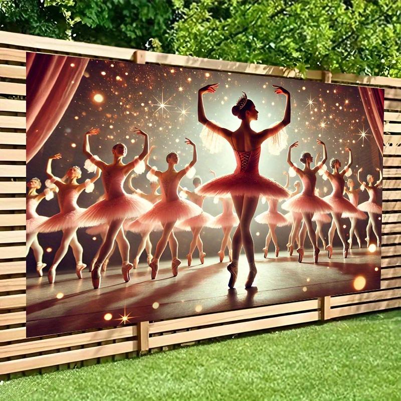 2D plane, 1 piece of elegant stage performance backdrop for a ballet dancer, living room, bedroom, office