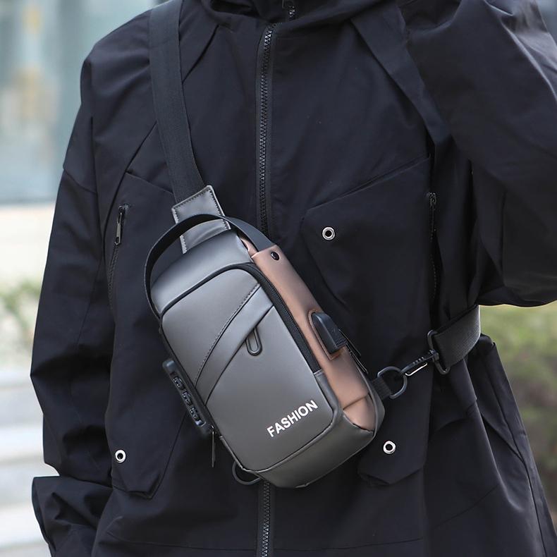 2025 Новая мужская сумка через плечо, повседневная нагрудная сумка, простая поясная сумка, диагональная сумка на плечо