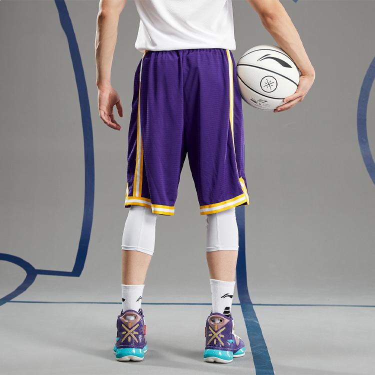 Li-Ning Спортивные баскетбольные брюки свободного покроя серии Knit Basketball Bottoms Men AAPR353-5