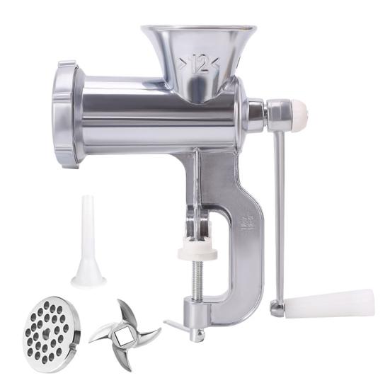 Meat Grinder Stainless Steel Blade Manual Mincer 3-in-1 Sausage Maker Low Noise Operation Kitchen Meat Grinder