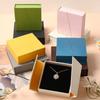 Dual-opening Jewelry Packaging Box Kraft Paper Flip Cover Paper Jewelry Box  Gift