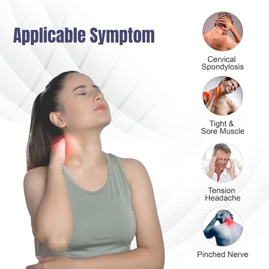 Wonder Care Neck Brace for Sleeping Cervical Collar Relief Neck Pain and Neck Support Soft Foam Wraps Keep Vertebrae Stable Black-Large