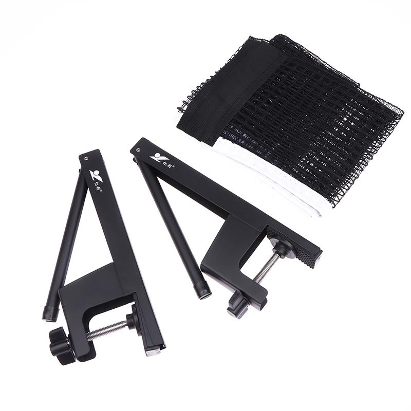 Легко устанавливаемая сетка для настольного тенниса со стойками - Портативный набор сеток для пинг-понга с регулируемым зажимом, подходит для толщины стола от 1,5 см до 7 см