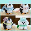 Penguin Dog Bear Animal Plush Keychain Stuffed Toy Cute Doll For Gifts Kids