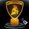 Lampe De Chevet 3D LED Voiture Lamborghini, Veilleuse Changement De Couleurs, Lampe Tactile Bureau Et Chambre, Idée Cadeau