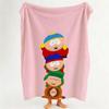 cartoon S South P Park Throw Flannel Throw Blanket Suitable for Sofa Living Room Bedroom