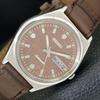 AUTOMATIC JAPAN 6309A MENS VINTAGE BROWN COLOR DIAL WATCH A701295-5 R206a-a701295