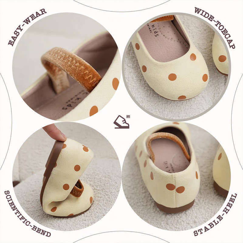 Милые маленькие горошки~ маленькие свежие туфли-лодочки с круглым носком и неглубоким вырезом, с юбкой, женские туфли на низком каблуке с мягкой подошвой, Мэри Джейн на одной педали