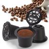3Pcs Household Reusable Coffee Capsules Filter Refillable Capsules Cup Fit for Nespress (Black)