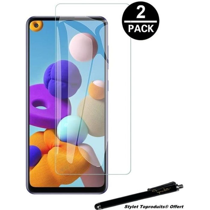 Film de protection - Toproduits® - Samsung Galaxy S21 plus - Verre trempé 2.5D - 2 pack - Résistant aux rayures
