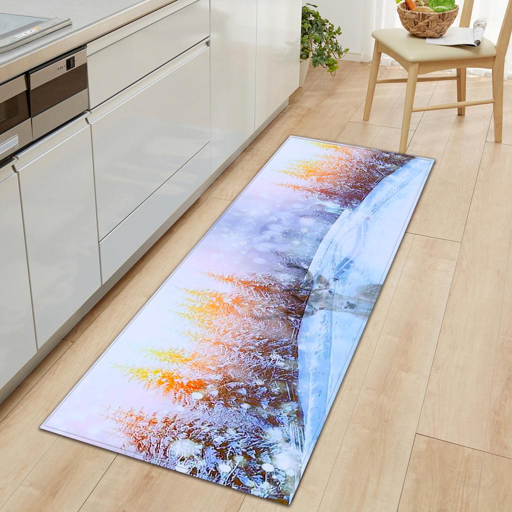 Christmas Kitchen Sand Carpet Doormat Long Floor Mat