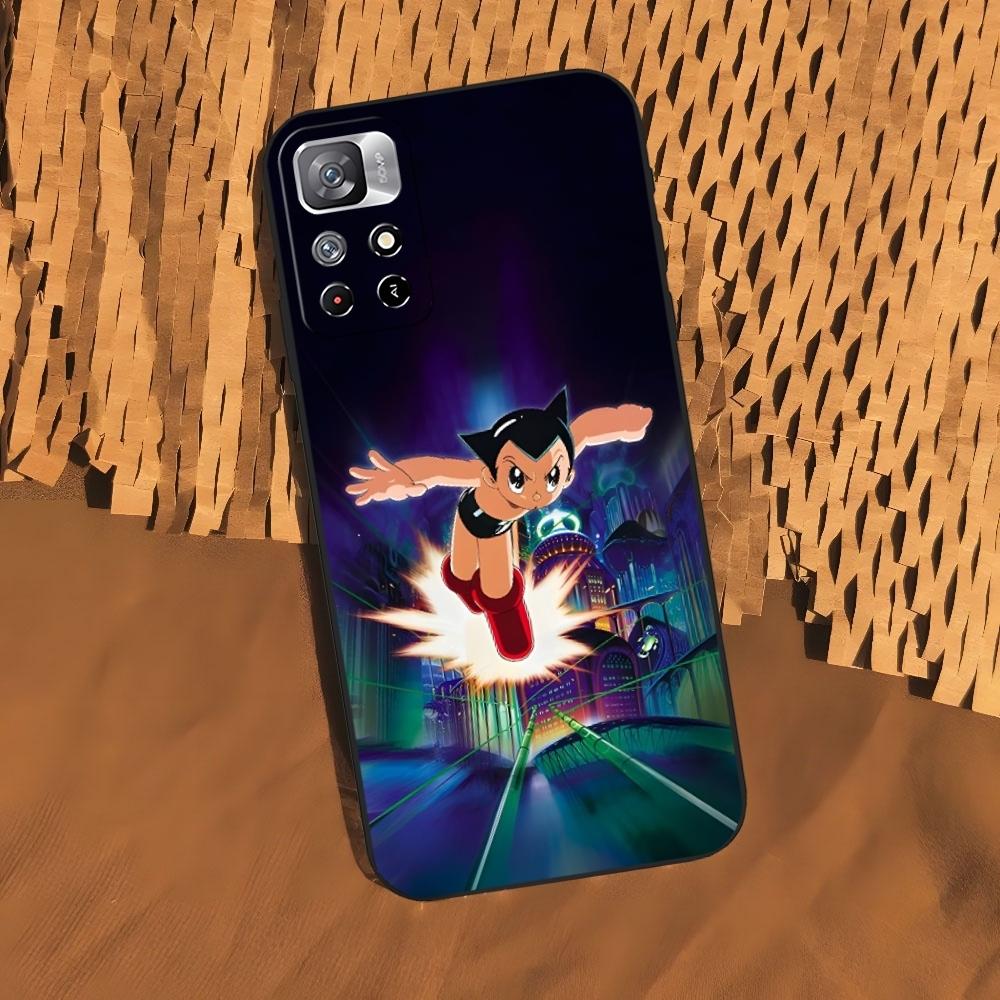 Японский Аним Астро Бой AstroBoy Чехол для телефона для Xiaomi 15 14 13 12 Mi 11 ultra Pro Lite Черный Мягкий Силиконовый Чехол