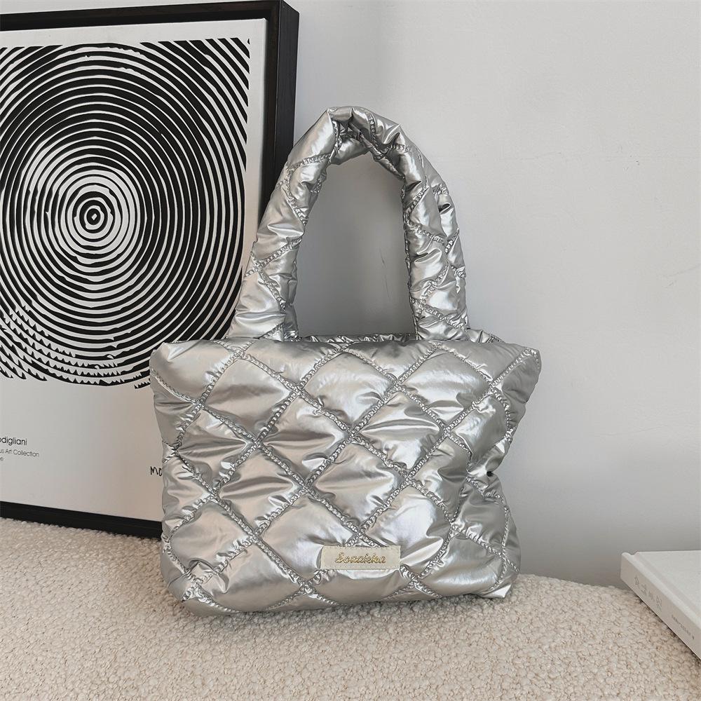 49221 Стеганая симпатичная маленькая квадратная сумка для завтрака и покупок