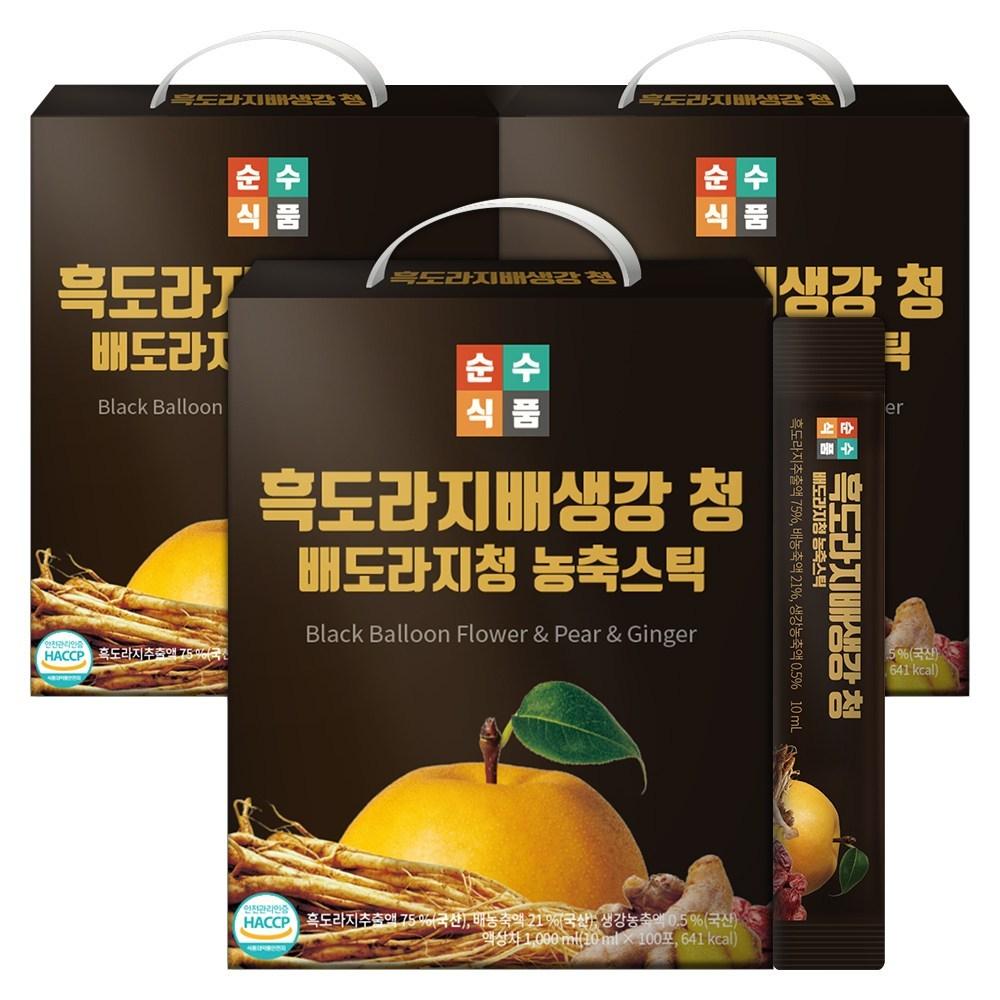 Сироп-палочки Soonsoo Foods из черного цветка шалфея, груши и имбиря 300 упаковок (3 коробки) Выгодная упаковка, большая, 10 мл, 300 шт.