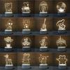 3D Визуальный Ночник Акриловая Настольная Лампа Для Спальни Домашний Декор Подарок на Выпускной