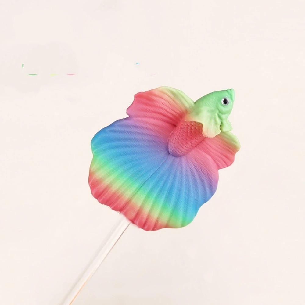 Colorful Betta Training Wand Fish Shaped Fish Training Stick Fish Tanks Accessories