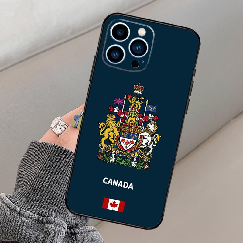 Canada Canadian Flag Phone Case For iPhone 16 14 13 12 15 Pro Max 15 16 Plus 12 13 mini XR 16e Funda Cover