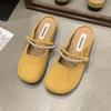 Slippers Women's New Soft-soled Grandma Shoes In the Summer of 2025, Pearl Bow, Small Fragrant Style, Outer Wear, Bag Head Sandals Women