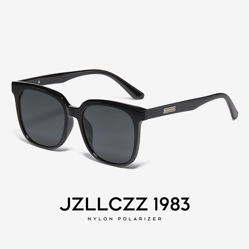 Fashionable large-frame sunglasses for women, face-slimming nylon polarized sun glasses, UV protection, new trendy style