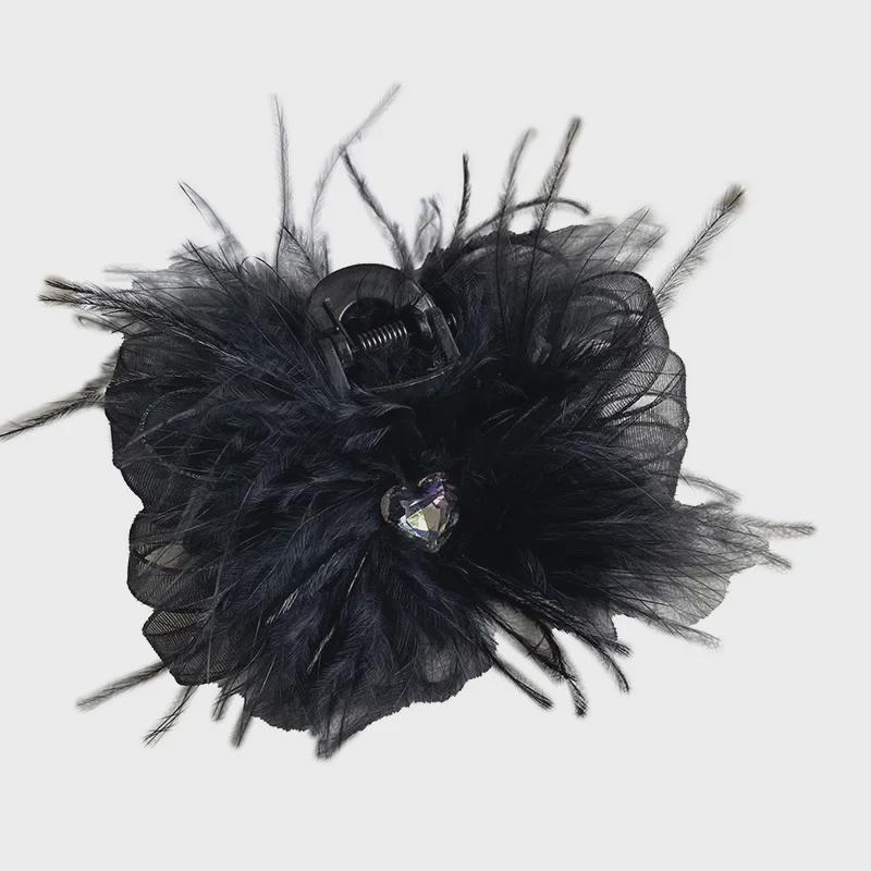 Заколка для волос в виде пера акулы со стразами, осень и зима, 7 см - Pure Desire Style Hairpin
