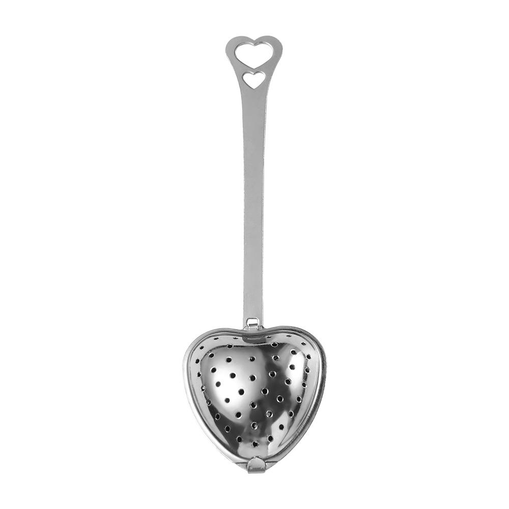 Reusable Cups Herb Loose Leaf Tea Heart-shaped Spice Strainer Spoon Diffuser Filter Tea Infuser