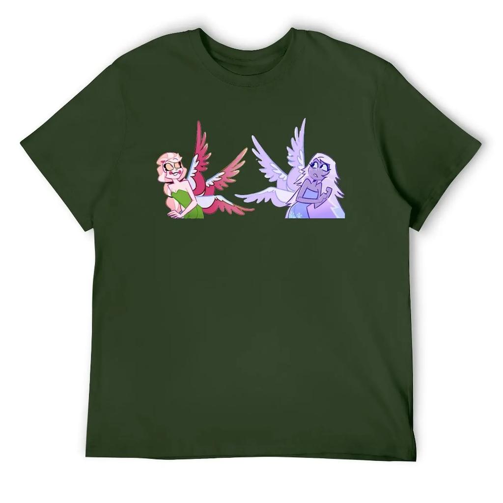 Round Neck  Charlie Emily Tinkerbell Fanart T-shirt  Sports T-shirts Vintage Funny Novelty Aactivity Competition USA Size