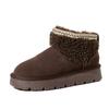 Женские большого размера из натуральной коровьей кожи зимние теплые меховые ботинки-дутики на меху, с мягкой подкладкой, ботильоны до щиколотки, нескользящие, для пеших прогулок, спортивные, хлопковые ботинки