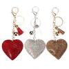 Romantic Dazzling Rhinestone Love Heart Charm Pendant Fringe Keychain Keyring ADM