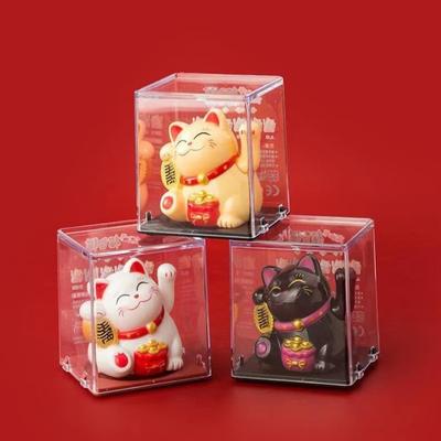 Солнечная энергия Maneki Neko Lucky Cat Приветствующий китайский Lucky Cat Машет рукой, Призывая Статуэтки Удачи для Домашнего Декора