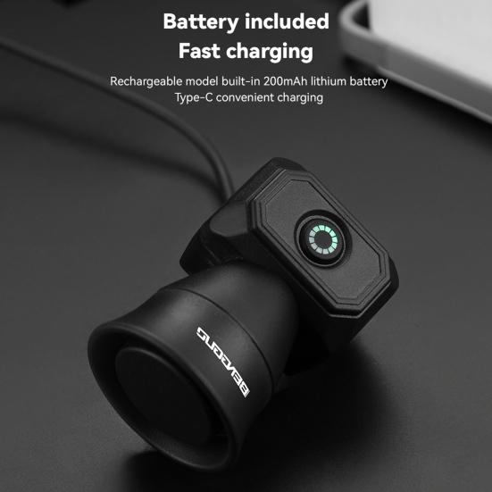 Electric Bike Horn 120dB Loud Sound IPX4 Waterproof USB Rechargeable Mini MTB Road Mountain Bicycle Handlebar Alarm Bell Bike Accessories