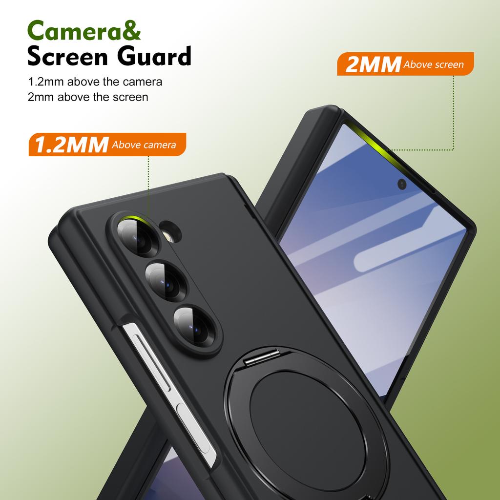 Магнитный держатель-кольцо Чехол с полной защитой для Samsung Galaxy Z fold8 ultra Fold7 Fold6 5G Fold 8 7 6 5 Fold5 Защита шарнира