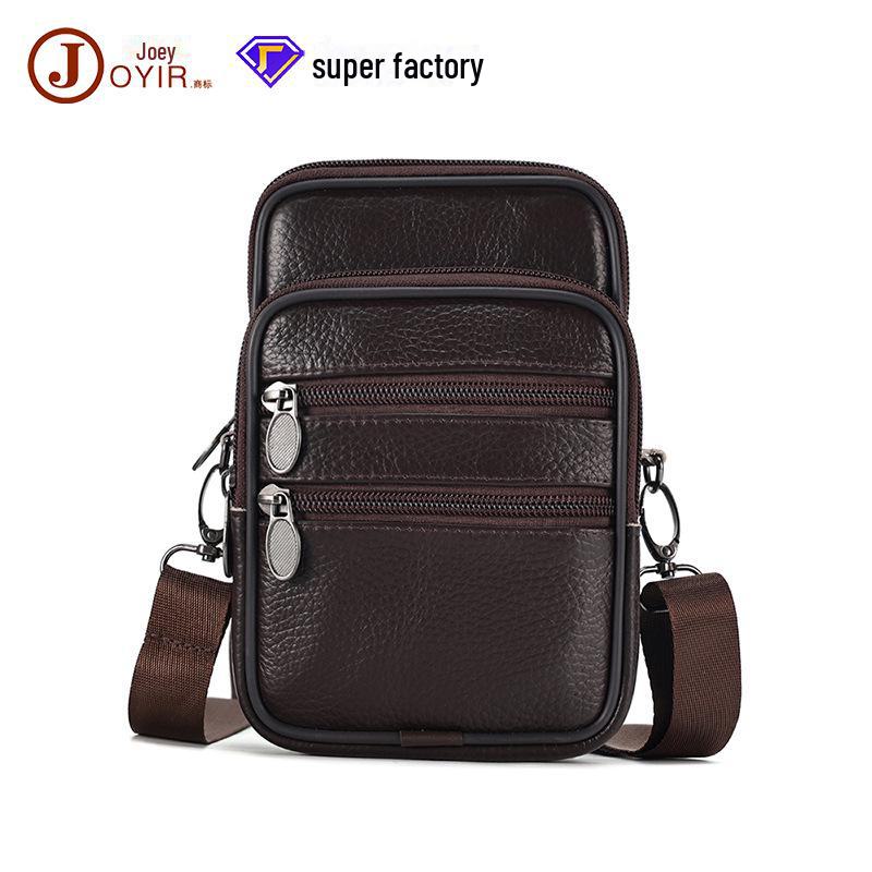 Мужская сумка-мессенджер и поясная сумка из натуральной кожи - многофункциональный кошелек из коровьей кожи для спорта и бизнеса на открытом воздухе