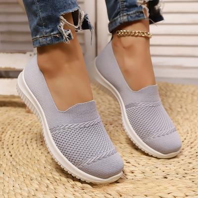 Женские дышащие сетчатые кроссовки Slip-On - Лето 2025 Модные удобные туфли на плоской подошве