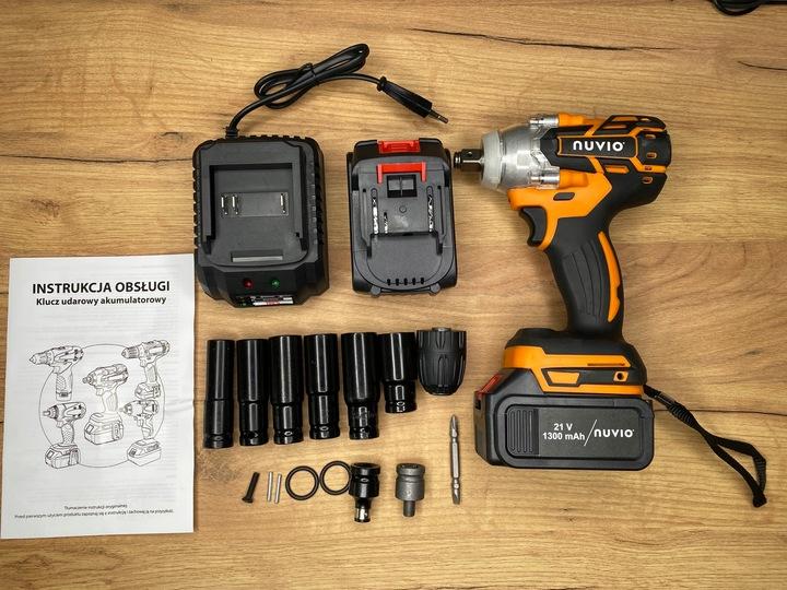 Cordless Impact Wrench Brushless 2x Battery Sockets Powerful 300Nm For Wheels