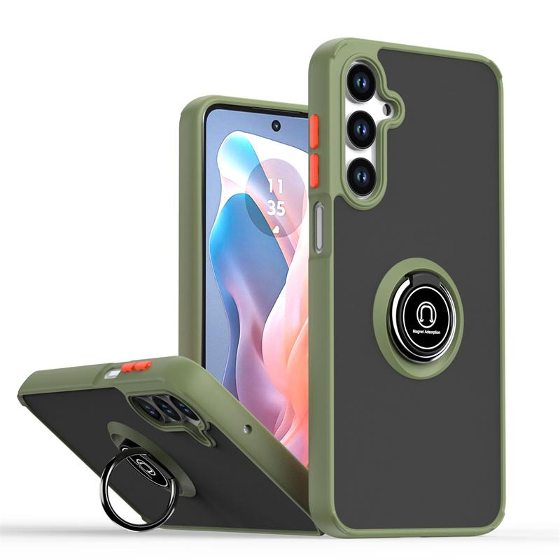 Для Samsung Galaxy A16 5G Чехол SM-A166B Матовый Магнитный Держатель-Кольцо Противоударные Бронированные Чехлы Для Samsung A16 A 16 5G Чехол