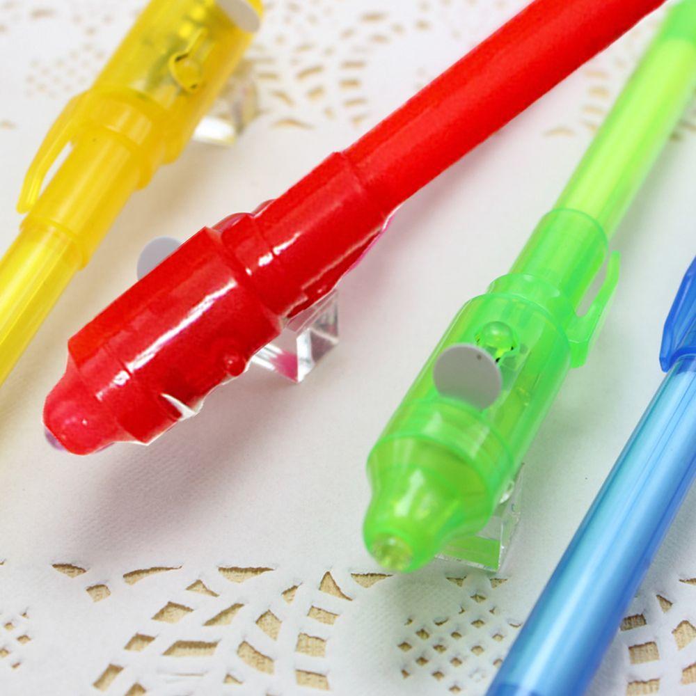 5 PCs Checkout Plastic Secret Message Invisible Ink Spy Pen UV Light Magic Marker