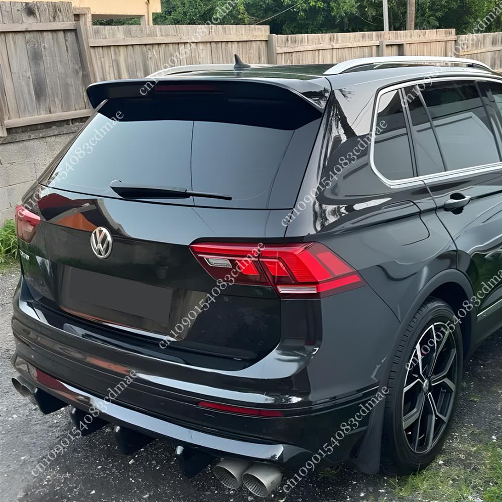 For Volkswagen Tiguan MK2 TSI TDI 2017-2023 Roof Wing High Quality Rear Spoiler Cap Up To R-Line Style Splitter Trim Body Kit