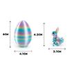 3D Printed Rabbit Eggs Figurines Toys Easter Rabbit Animal Model Toys Home Desktop Ornament Happy Easter Gift For Kids