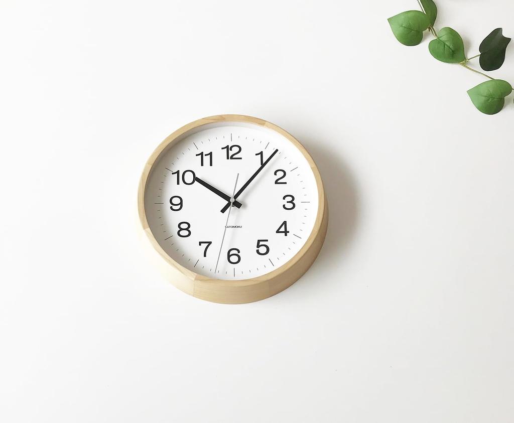 KATOMOKU muku clock 16, Дерево хиноки, km-113HI, настенные часы с непрерывной секундной стрелкой, диаметр 30,6 см (кварцевые часы)