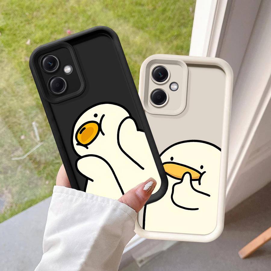 Милый Чехол-Подставка с Уткой и Жестом "Большой Палец Вверх" для Xiaomi Redmi Note 14 Pro Plus A1 A2 A3 A4 12C 10 14C 12 12s 11 11s Note 13 13C