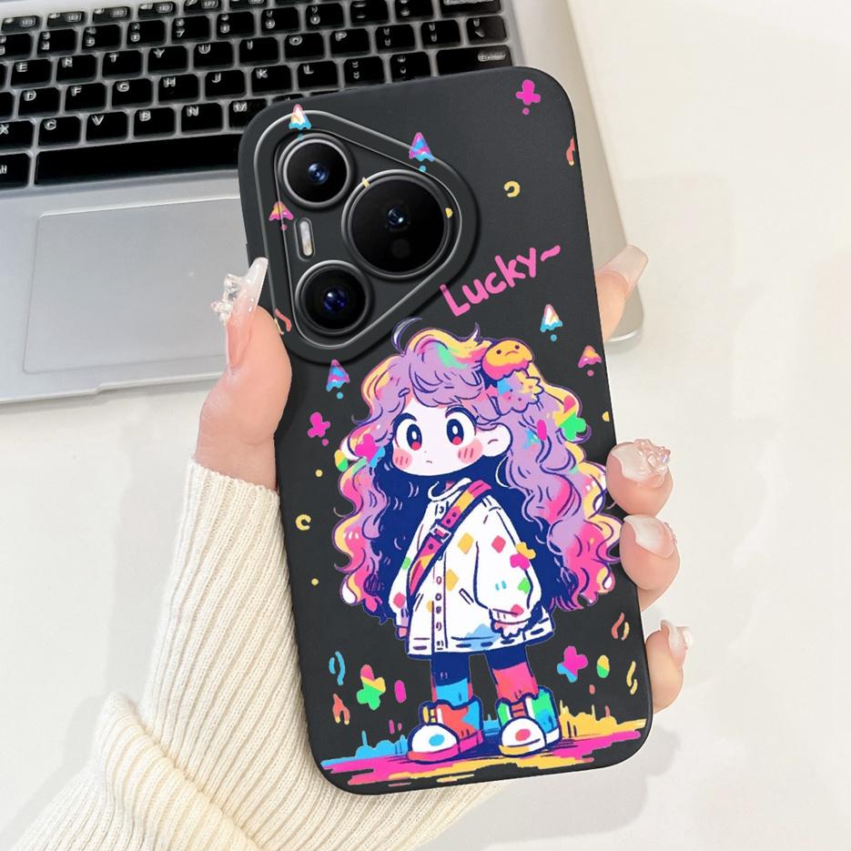 Чехол для Huawei Pura 70 Pro 5G Милый мультяшный чехол Ударопрочный Мягкий ТПУ Чехлы для телефона Для Huawei Pura 70 Pro Plus Pura70 Pro+ Fundas