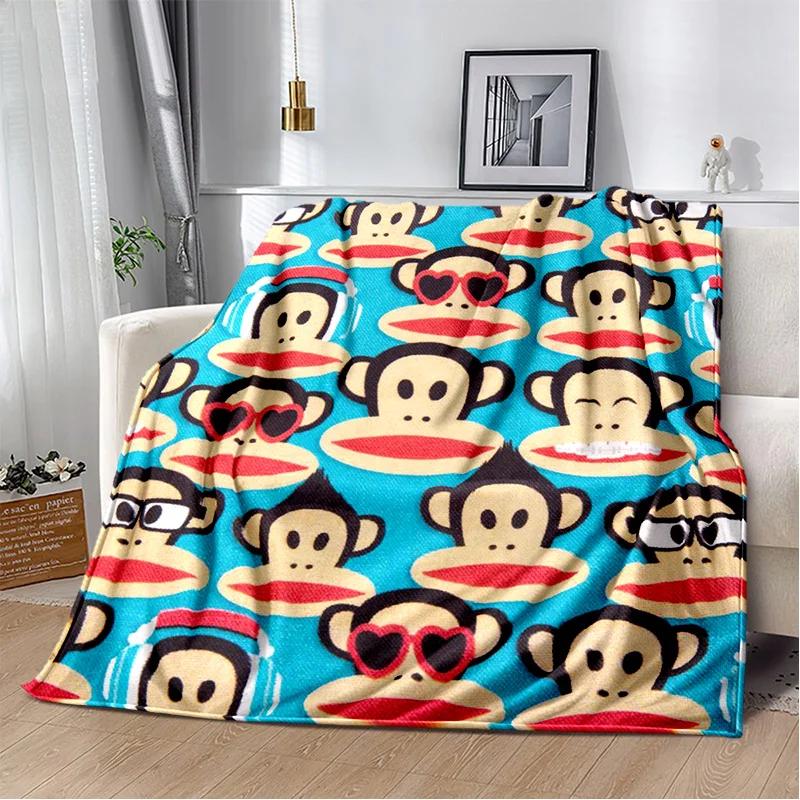 P-Paul Frank-k Фланелевое Портативное Одеяло для Детского Пикника в Гостиной Спальне Диване Кровати Идеальный Подарок на День Рождения