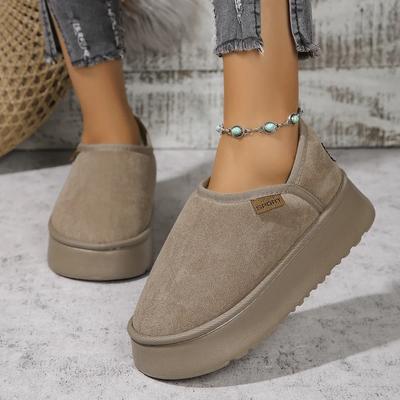 Зимние классические утолщенные пушистые женские зимние сапоги удобные теплые ботильоны женские коричневые ботинки на платформе женские массивные ботинки женские